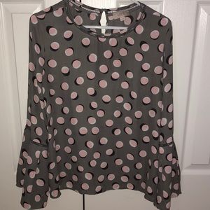 Loft dress shirt with bell sleeves